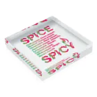 LONESOME TYPE ススのSPICE SPICY（Chili） Acrylic Block :placed flat