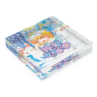 健康的うさぎの寝ぼけグッズ Acrylic Block :placed flat