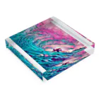 waveのサーフィン 225 Acrylic Block :placed flat