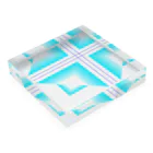 sevenoverlineのcrossroad -icecolor- Acrylic Block :placed flat