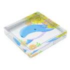 honamirukaのひまわり畑に住むくじら Acrylic Block :placed flat