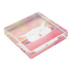 ミズノ リエ　グッズのあごのせ寝 Acrylic Block :placed flat