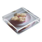 aaask_weaveのおやつですよ！　蒸しパンお食べ Acrylic Block :placed flat