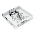 Psydean Musicのさいにゃんグッズ モノクロ Acrylic Block :placed flat