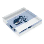 ネジマキの暇つぶしグッズ屋のPixel Rain Acrylic Block :placed flat