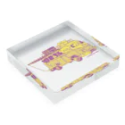 おやまくまオフィシャルWEBSHOP:SUZURI店のドライブおやまくま Acrylic Block :placed flat