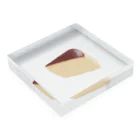 ぴらななショップのスフレチーズケーキ　単品 Acrylic Block :placed flat