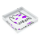 えんがわのあしねこ「うし」 Acrylic Block :placed flat