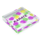 空手好きのチコの空手ドットKARATE Acrylic Block :placed flat