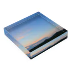 さんごう写真館の春の夕焼け Acrylic Block :placed flat