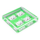 edamamedaisukiの四つ子の猫 Acrylic Block :placed flat