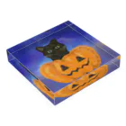 Happy circle online shopの黒猫ちゃん〜ハロウィンver. Acrylic Block :placed flat