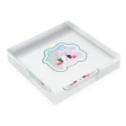 芽ばえるちゃんもーるのカラフルこころ Acrylic Block :placed flat