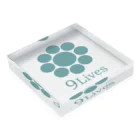 9Lives official goods shopの9lives 九曜シリーズ Acrylic Block :placed flat