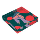 ヤサイニンニクアブラカラメマシマシにゅんぺいの戦闘巫女・ヤマト Acrylic Block :placed flat