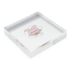 Anela’Eheuの天使のうさぎハピバニちゃん Acrylic Block :placed flat