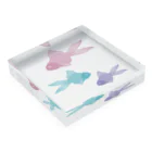 Alba spinaの金魚３匹 くすみパステル Acrylic Block :placed flat