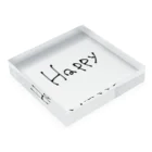 シンプルのHappyロゴ Acrylic Block :placed flat