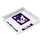 RM-SHOPのネイティブアメリカン　おおかみ　コヨーテ Acrylic Block :placed flat