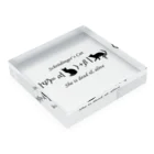 Silvervine Psychedeliqueのシュレーディンガーの猫（黒字） Acrylic Block :placed flat