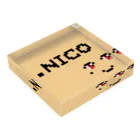 .NIKOの.NIKO 元気色 Acrylic Block :placed flat