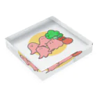 千月らじおのよるにっきのたこさんウインナーに紛れるめんだこ Acrylic Block :placed flat