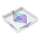 Web3 Shopのeth glyph colored Acrylic Block :placed flat