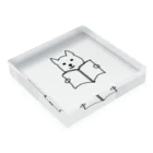 ひろねこさんの冒険*♡･゜の読書犬さん♪ Acrylic Block :placed flat