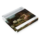世界の絵画アートグッズのハンス・ザッカ《白鳥の湖で》 Acrylic Block :placed flat