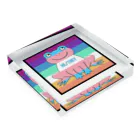 rionadのtransgender (he/they) mlm/nblm frog Acrylic Block :placed flat
