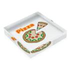 mocha_jasmine_shopの美味しいピザが食べたいな Acrylic Block :placed flat