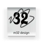 m32 designのm32design ショップロゴ アクリルブロック