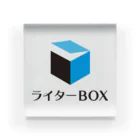 ライターゼミ【みんなのカレッジ】公式グッズのBOX-logo_tate! アクリルブロック