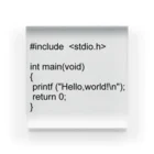 ぬのC言語 HelloWorld 黒一色 アクリルブロック