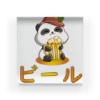 kawaiitopsの Cute Panda Drinking Beer Octoberfest アクリルブロック