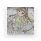 dearbunnyandrabbitのギンガムチェックのメイドさん Acrylic Block