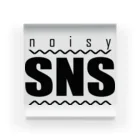 8garage SUZURI SHOPのnoisy SNS [Black] アクリルブロック