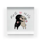 裏ひぐちのPUG ❤︎ HUG アクリルブロック