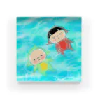 Yukiの黄色いヤツのぷかぷか Acrylic Block