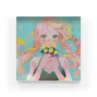 えびなあまね屋さん🦐🌿の福寿草1000view記念シリーズ Acrylic Block