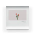 rilybiiのtwo peach tulip . Acrylic Block