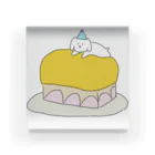 みにゆん　ねこのLovely puppy cake Acrylic Block