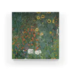 SONOTENI-ARTの001-008　グスタフ・クリムト　『ヒマワリの咲く農家の庭』　アクリルブロック アクリルブロック
