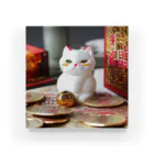 テキテキーTVの金運アップ猫 アクリルブロック