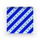 カラフル☆ライフのキュート☆ブルー☆ストライプ Acrylic Block