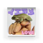 かえるのお店の手乗りイエアメ LOVE アクリルブロック