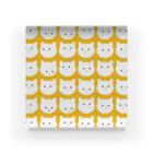 Dot Cat DailyのDot Cat Daily_Square（イエロー） アクリルブロック