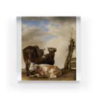 Art Institute ChicagoのTwo Cows and a Young Bull beside a Fence in a Meadow, 1647 | Paulus Potter アクリルブロック