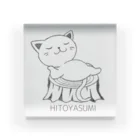 ぱるちゃのHITOYASUMI猫 アクリルブロック