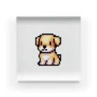 ebizo999のドット絵の子犬 Acrylic Block